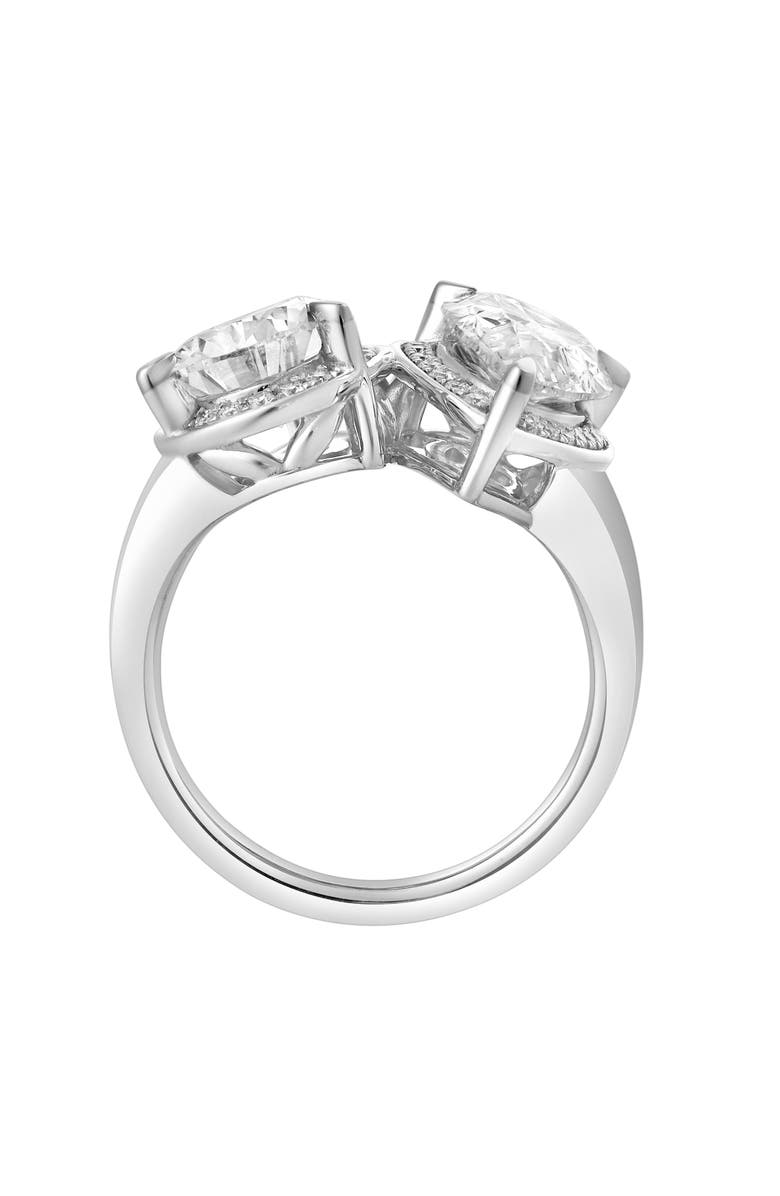 LuvMyJewelry Araminta 14K Gold Toi et Moi Pear Lab Grown Diamond Ring - 5.3 Cts, Alternate, color, 14K White Gold