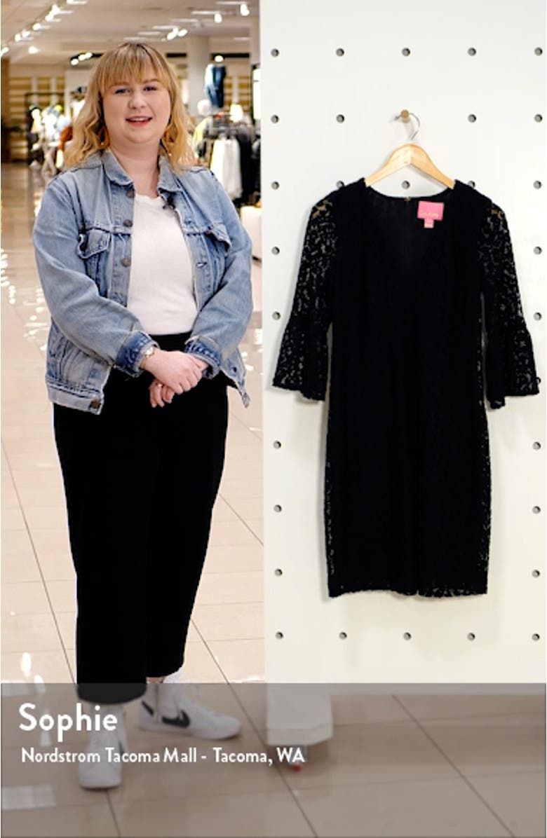 Jaclene Leopard Lace Onyx Dress, sales video thumbnail