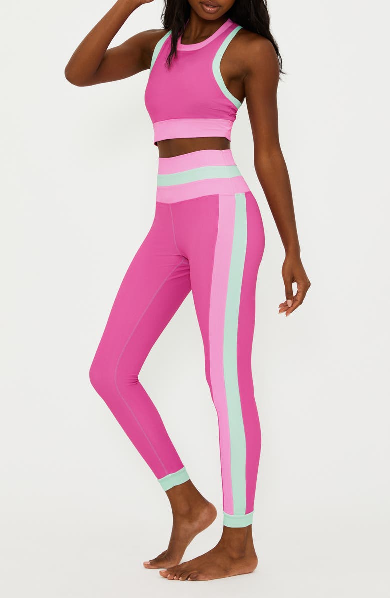 Beach Riot Melinda Colorblock Rib High Waist Leggings, Alternate, color, 