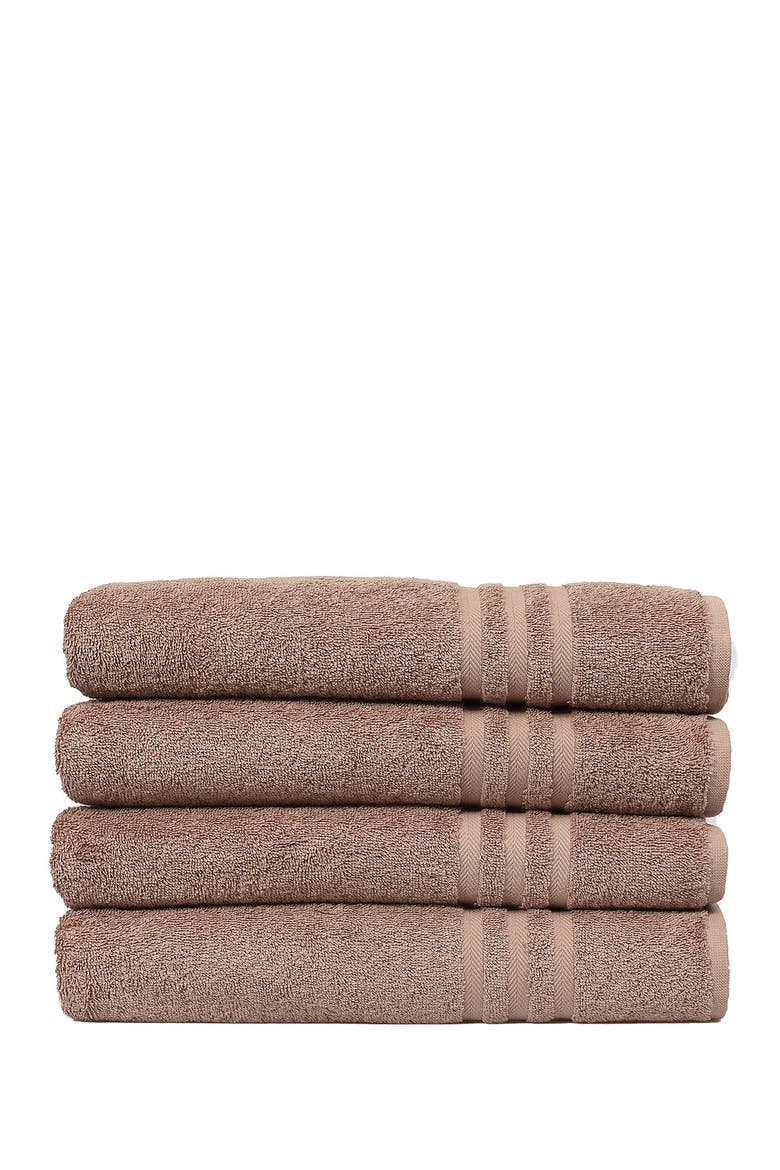 Denzi Bath Towels - Set of 4 - Latte, Main, color, LATTE