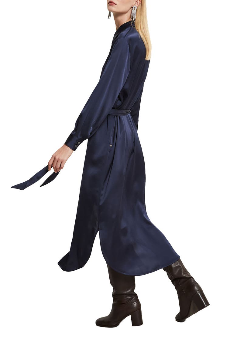 Viscose Long Chemisier, Alternate, color, Blue