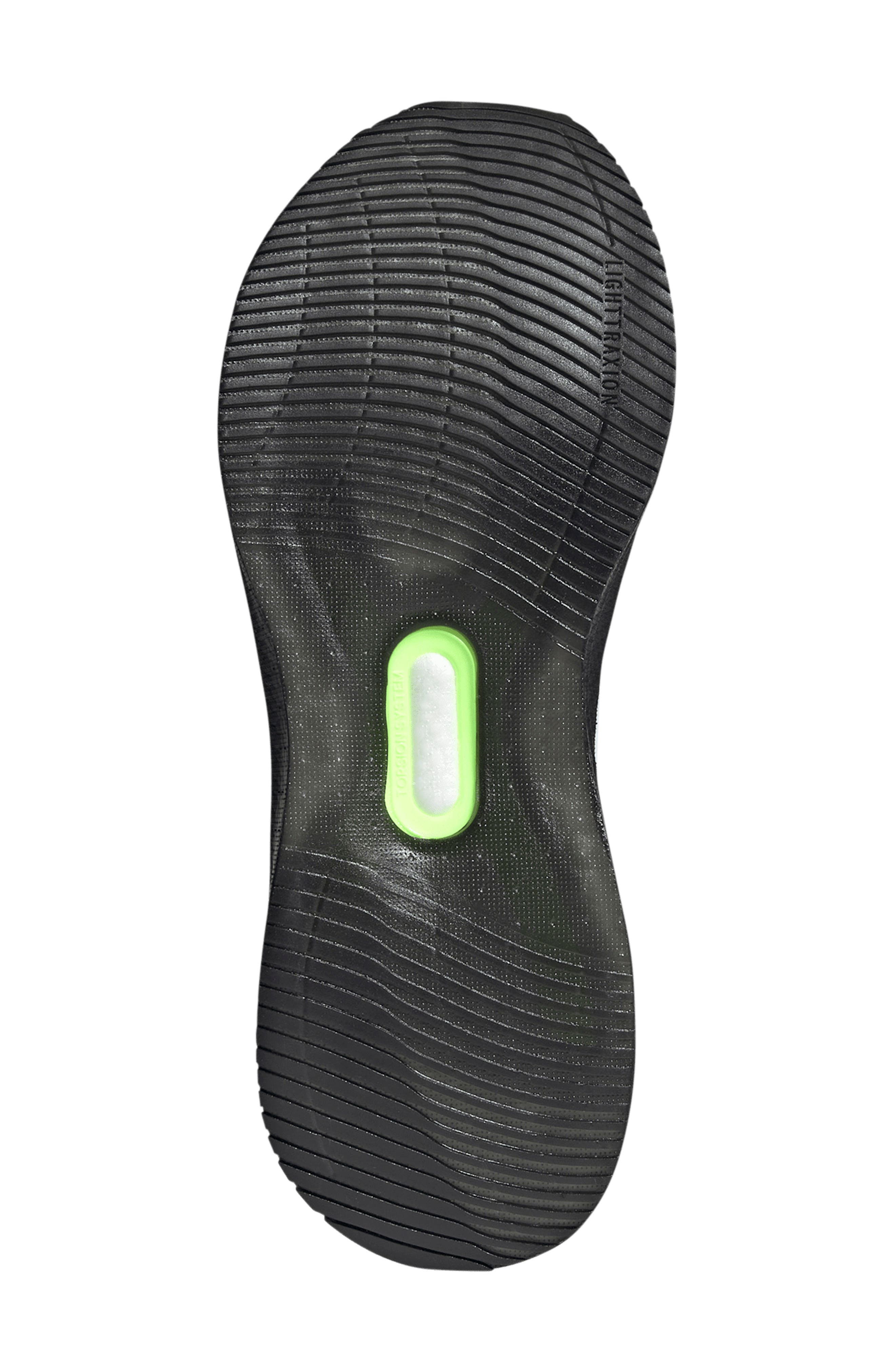 adidas Gender Inclusive Ultraboost 5 Strung Running Shoe, Alternate, color, Black/ White/ Iron Metallic