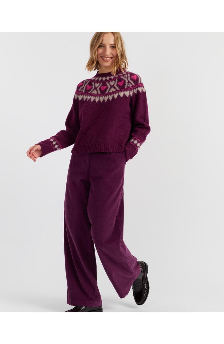 Chinti & Parker Wool Blend Heart Fair Isle Sweater, Alternate, color, 