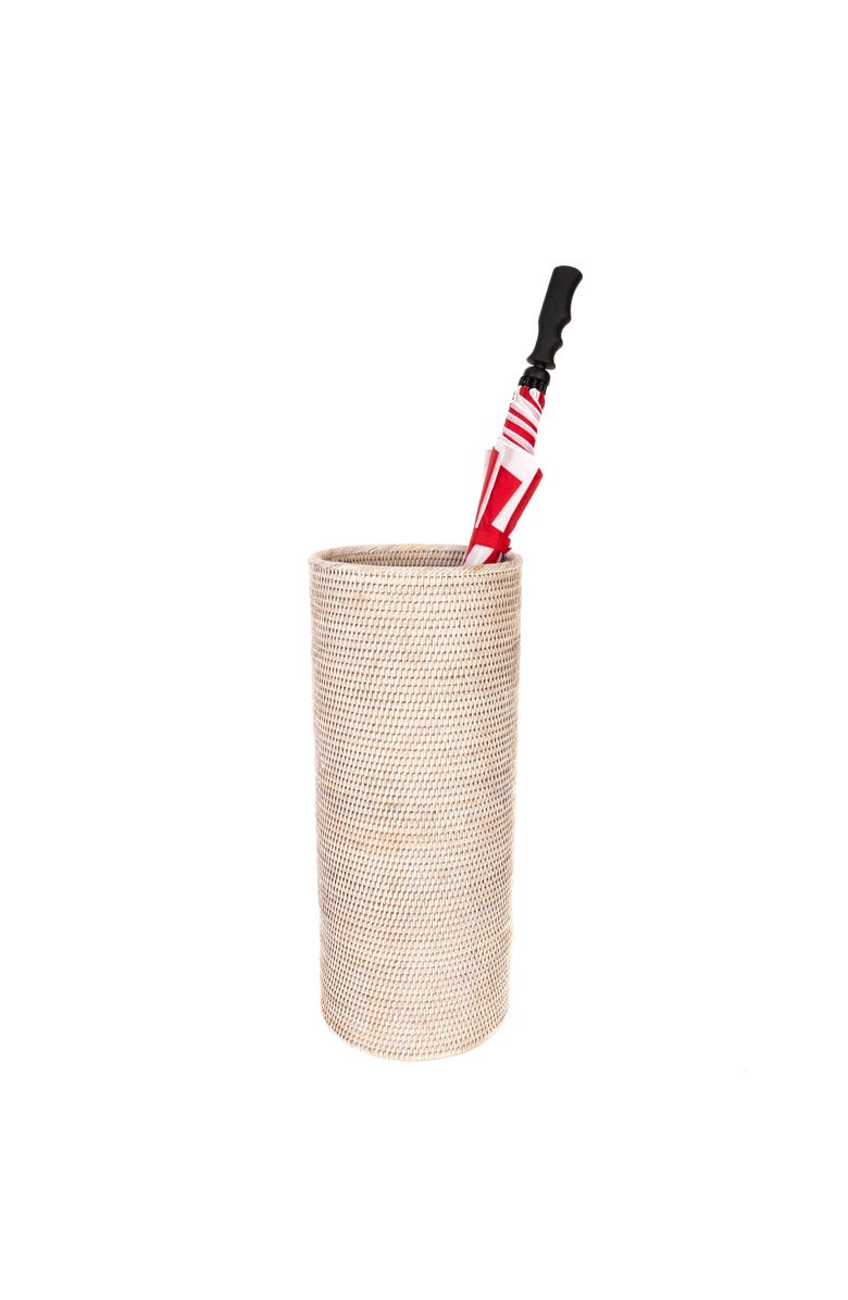 Artifacts Trading Company<sup>™</sup> Artifacts Rattan Round Umbrella Basket, Alternate, color, White Wash