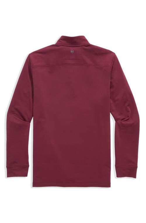 Vineyard Vines Performance Club Quarter-zip Pullover In Red