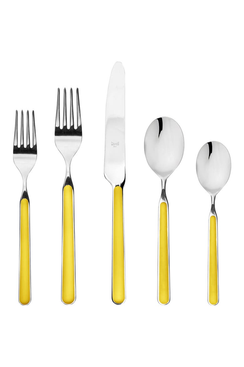Fantasia 5-Piece Place Setting, Main, color, YELLOW