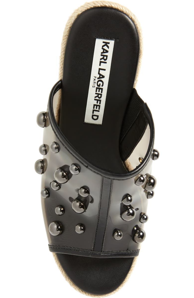 KARL LAGERFELD PARIS Carita Wedge Sandal, Alternate, color,