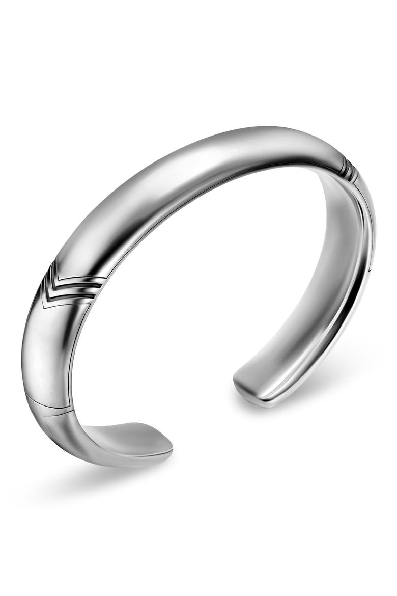 Chevron Bold Cuff Bracelet in Sterling Silver, 12mm, Alternate, color, SILVER