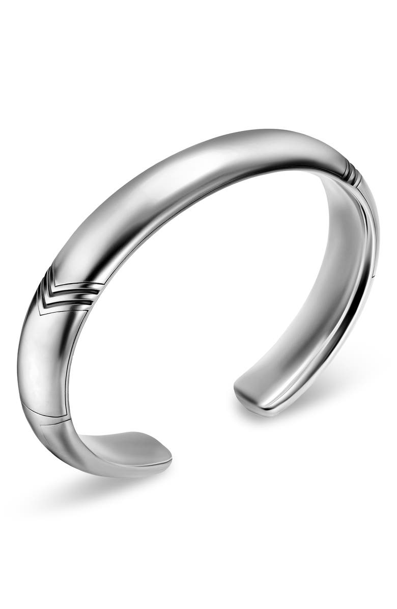 David Yurman Chevron Bold Cuff Bracelet in Sterling Silver, 12mm, Alternate, color, Silver