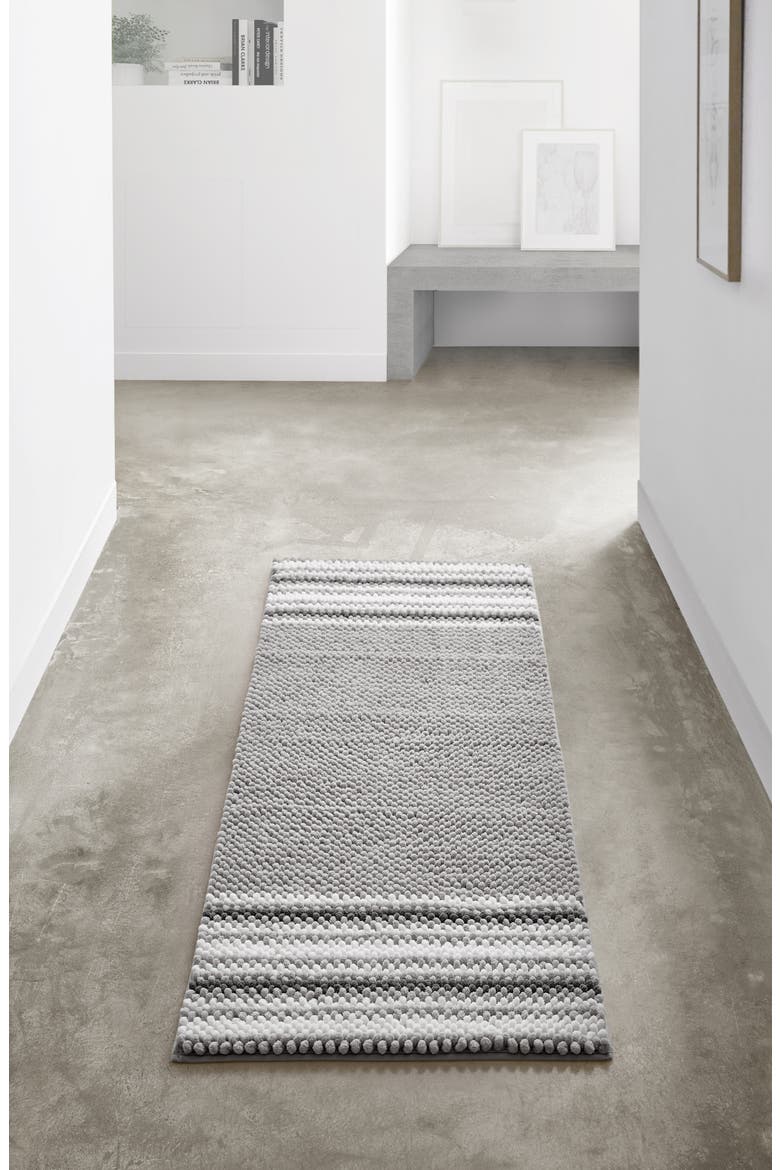 Aiden Jacquard Chenille Bath Runner, Alternate, color, LIGHT GREY