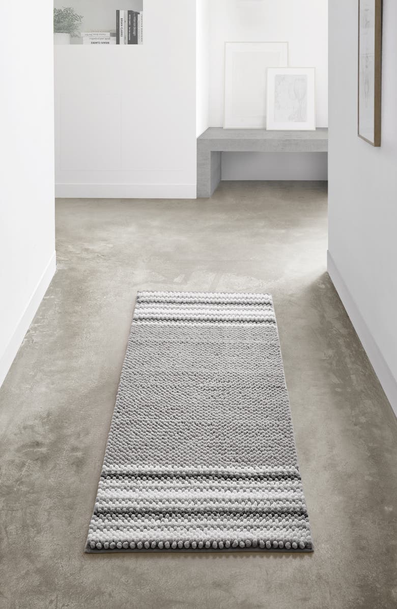 VCNY HOME Aiden Jacquard Chenille Bath Runner, Alternate, color, Light Grey