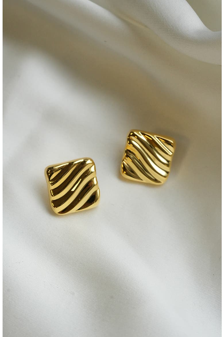 The Mirage Stud Earrings, Alternate, color, GOLD
