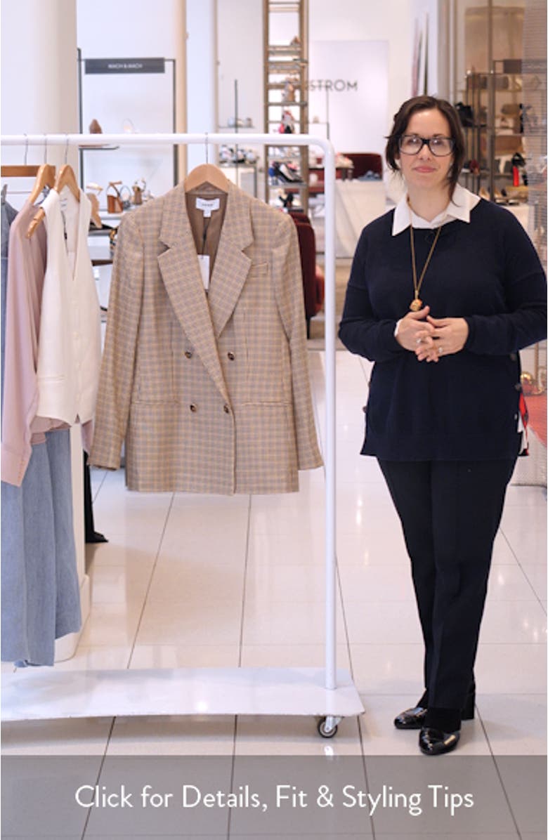 Vida Houndstooth Double Breasted Wool Blazer, sales video thumbnail