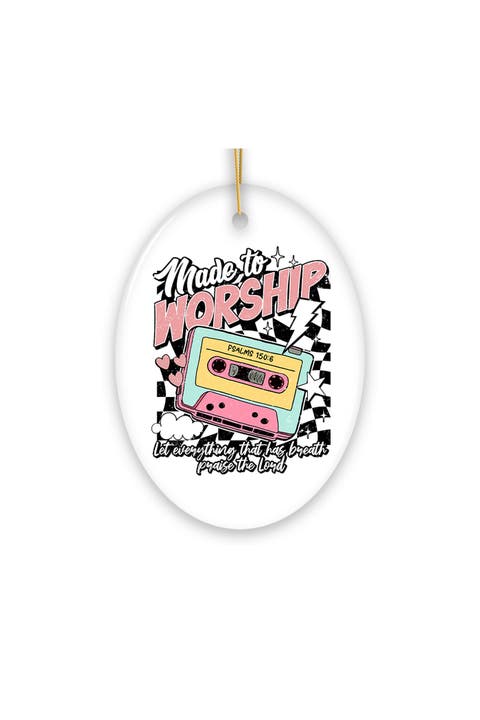 Made To Worship Retro Cassette Ornament