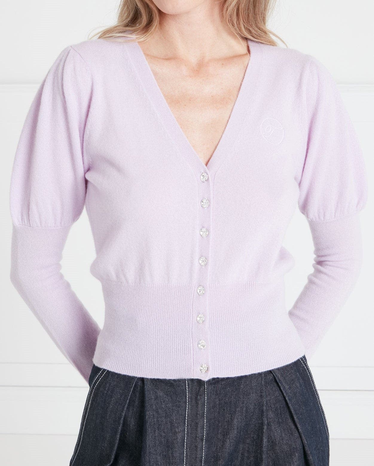 Tonal T-Logo Cardigan - image 3