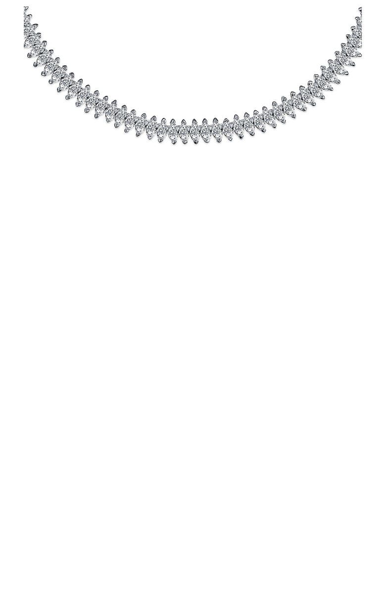 BLING JEWELRY Bridal Marquis Cubic Zirconia Tennis Necklace, Alternate, color, 
