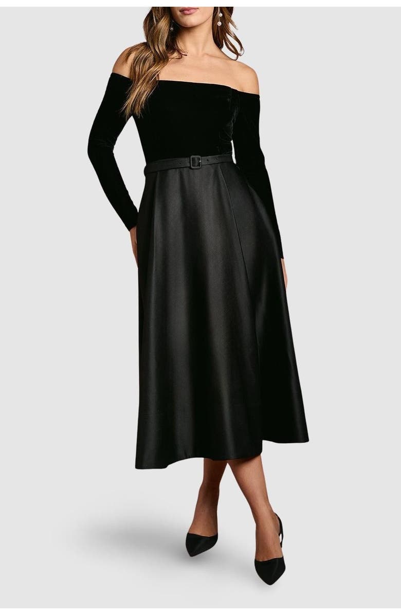 Coast Bardot Full Skirted Midi Dress, Alternate, color,