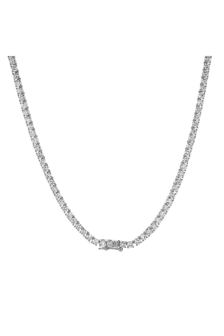Zeno 10K Gold Lab Grown Diamond Tennis Chain - 2.6mm, Main, color, 10K White Gold