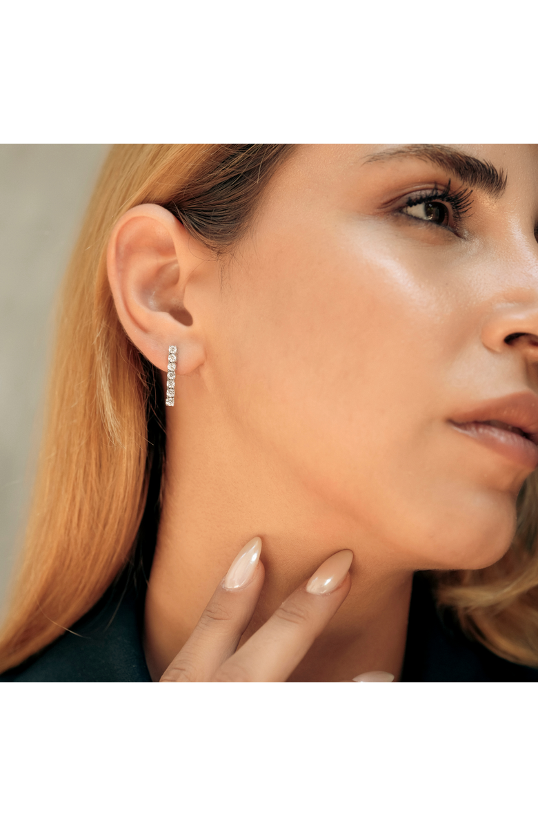 Spero London Sterling Silver Tennis Earring - Single, Alternate, color, Silver