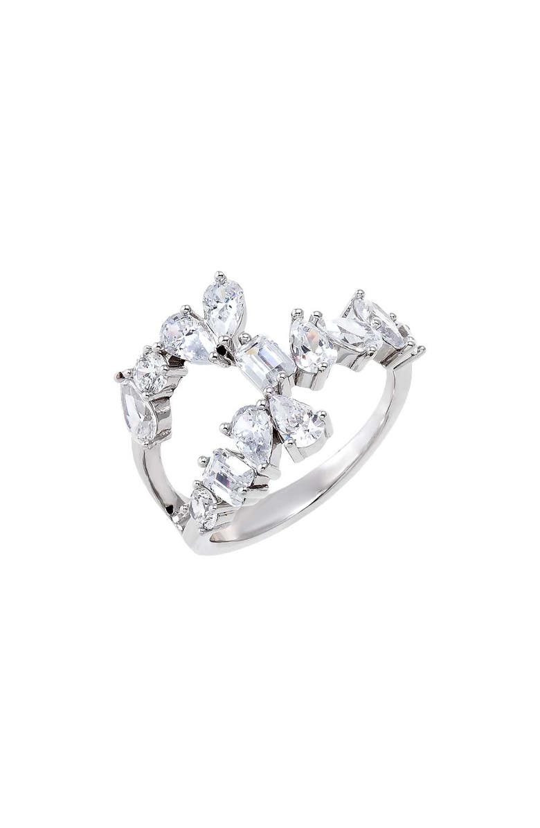 BY ADINA EDEN Fancy Multi Shape CZ Scattered Ring, Main, color, Silver