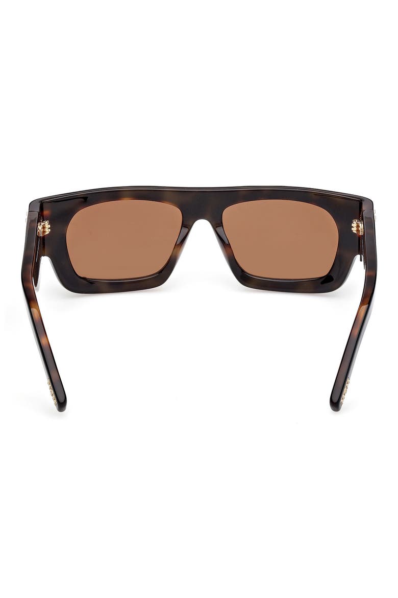54mm Rectangle Sunglasses, Alternate, color, BLACK / OTHER / ROVIEX