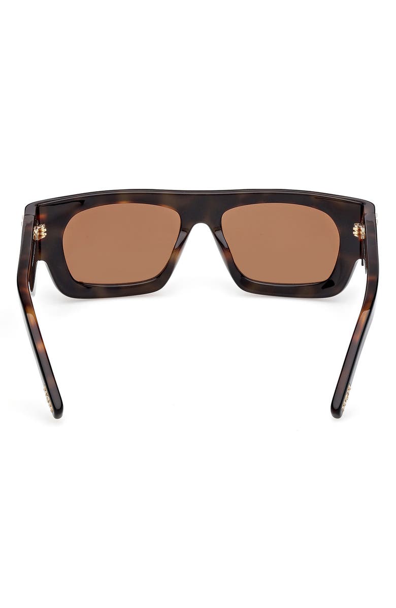 MCM 54mm Rectangle Sunglasses, Alternate, color, Black / Other / Roviex