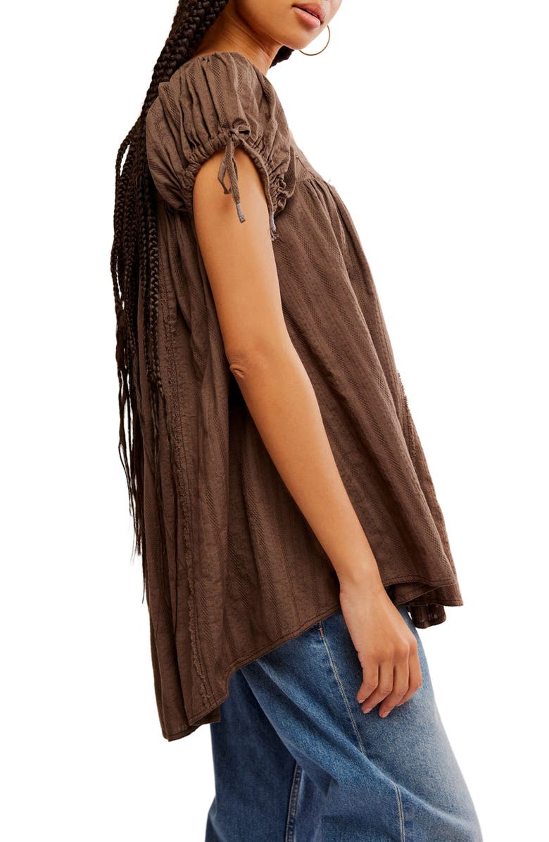 Free People Summer Camp Puff Sleeve Swing Top, Alternate, color, 