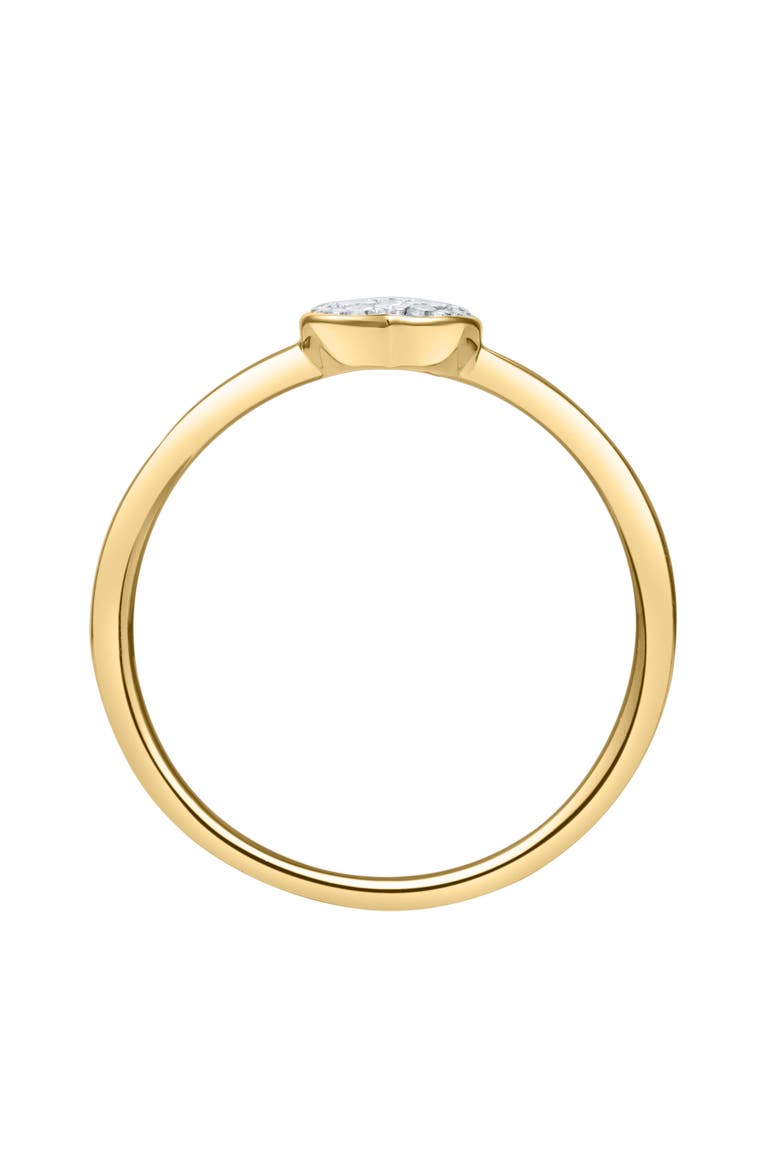 Thea Diamond Pave Heart Ring in 14K Gold - 0.09 ct, Alternate, color, 14K Yellow Gold