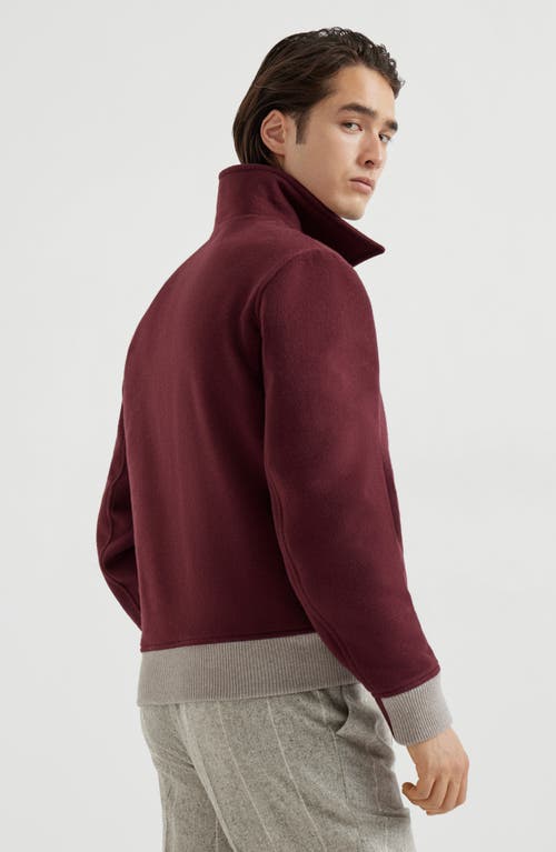 Brunello Cucinelli Button-up Wool-blend Jacket In Red