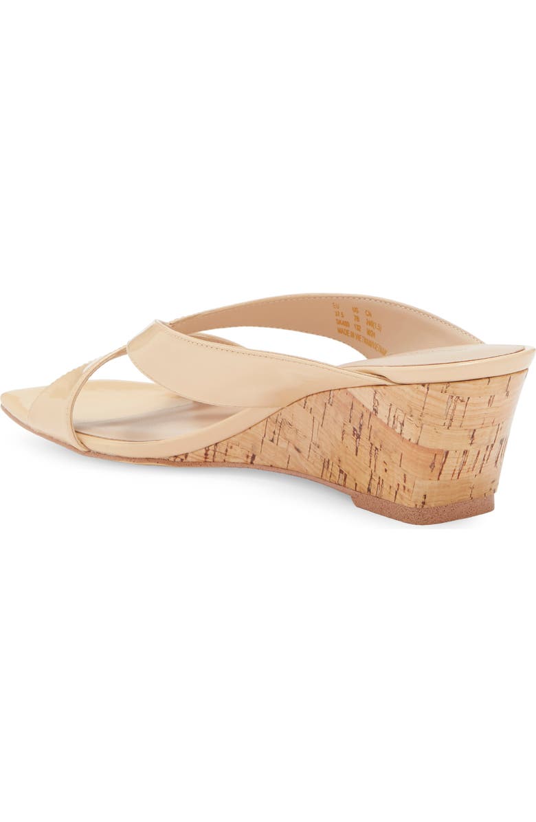 Stuart Weitzman Miami Wedge Slide Sandal, Alternate, color, Golden Beige