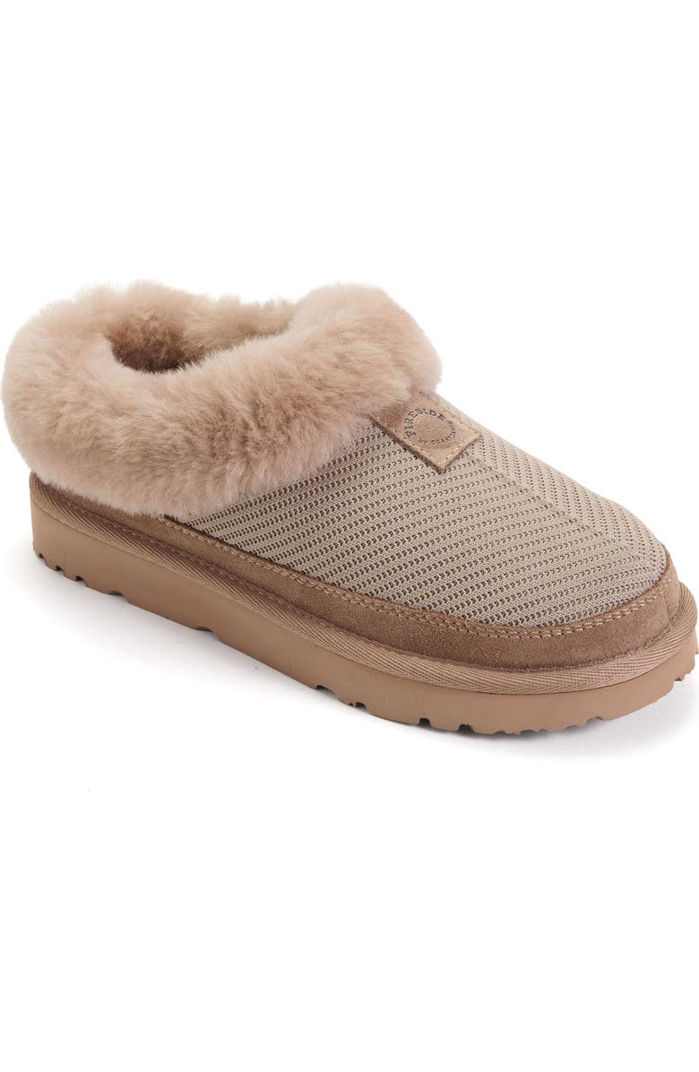 Dearfoams Fireside Adelaide Sport Knit Water Repellent Clog, Main, color, Driftwood