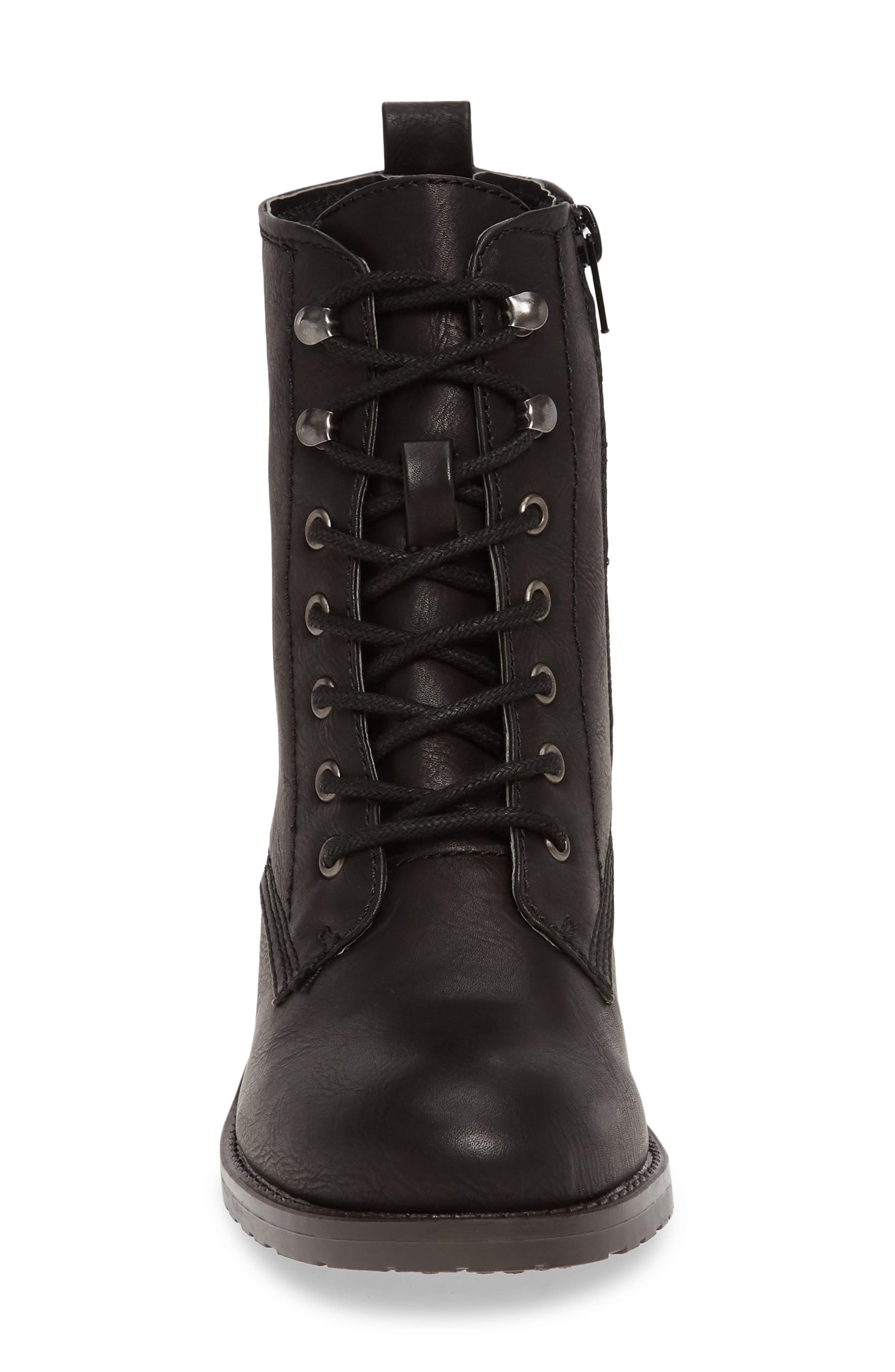 Liam Bootie, Alternate, color, BLACK FAUX LEATHER