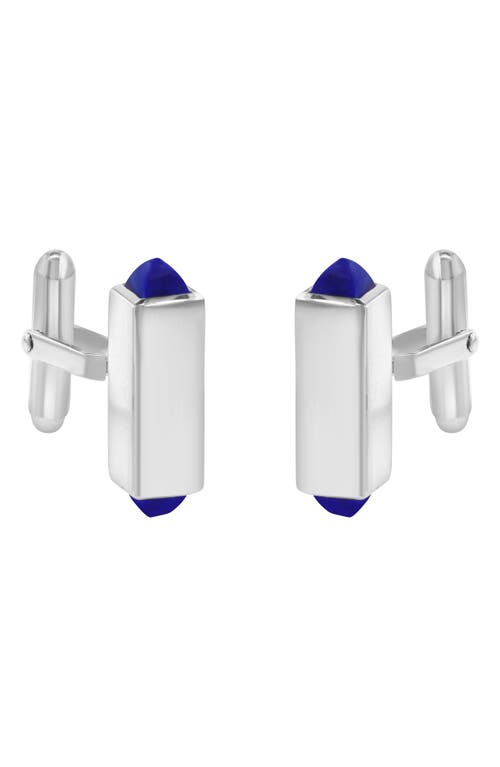 Effy Sterling Silver Lapiz Cufflinks In Blue