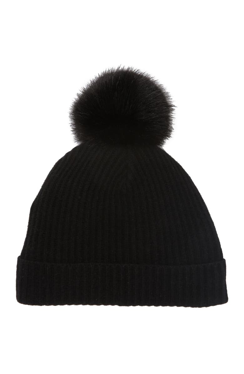 Portolano Cashmere Beanie, Main, color, Blk