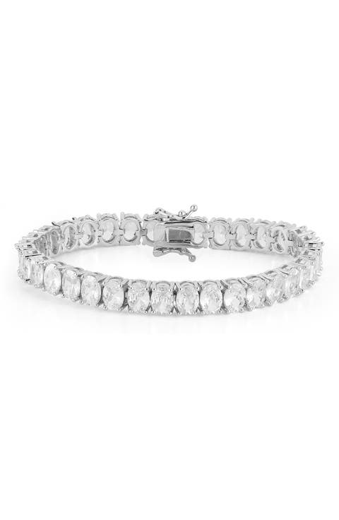 Oval Cubic Zirconia Tennis Bracelet