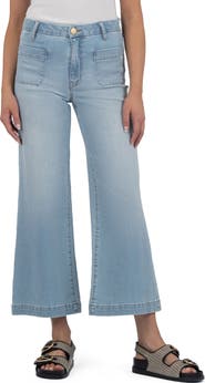 KUT from the Kloth Meg Patch Pocket High Waist Wide Leg Jeans