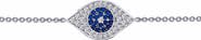 Lafonn Lab Grown Sapphire & Simulated Diamond Evil Eye Bracelet