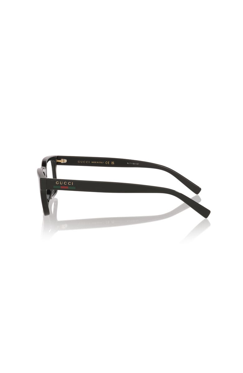 Gucci 56mm Rectangle optical glasses, Alternate, color, Black