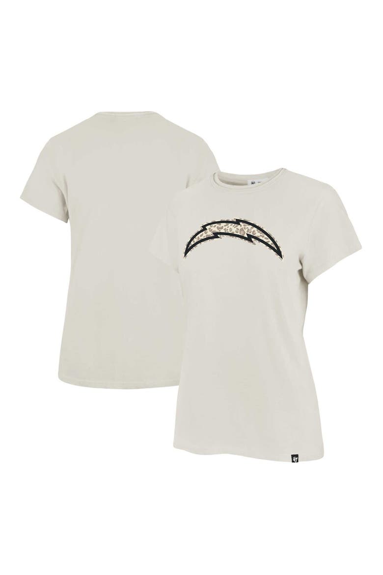 Women's '47 Cream Los Angeles Chargers Panthera Frankie T-Shirt, Main, color, Cream