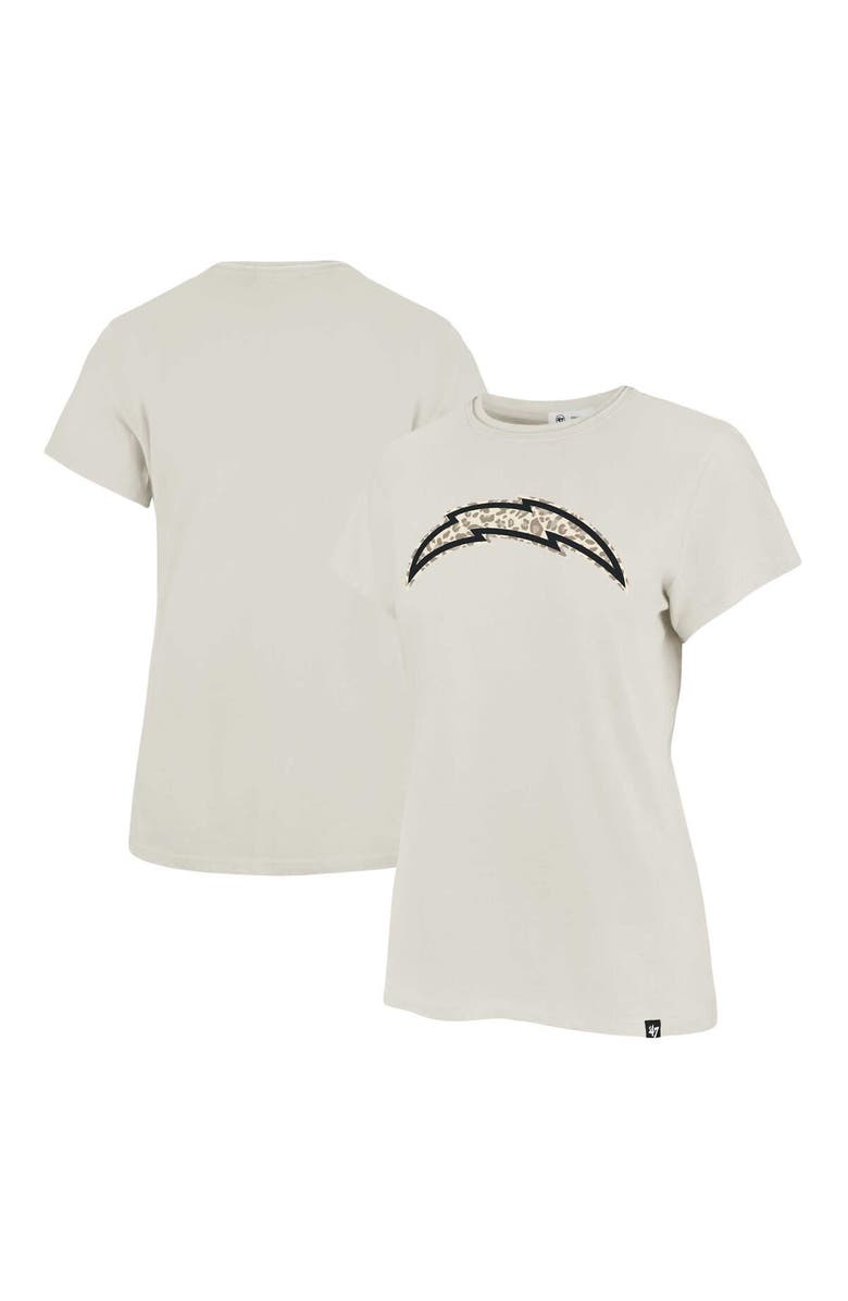 '47 Women's '47 Cream Los Angeles Chargers Panthera Frankie T-Shirt, Main, color, Cream