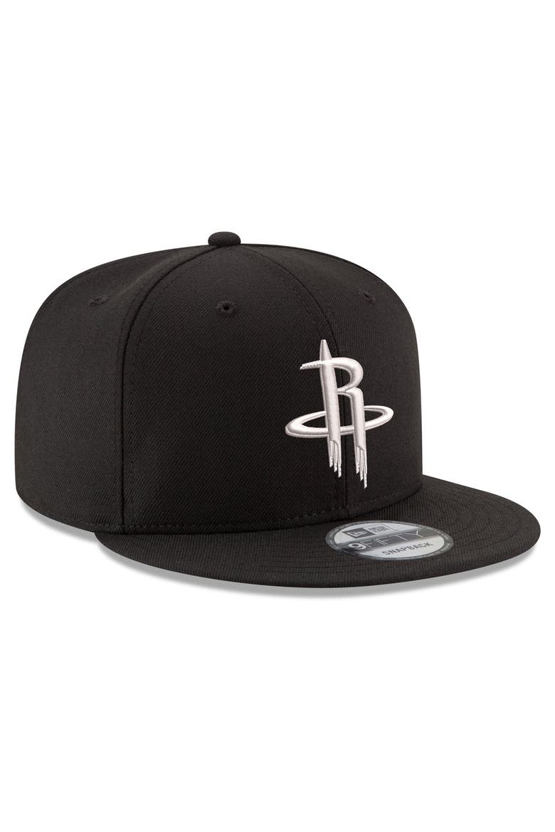 Men's New Era Black Houston Rockets 9FIFTY Snapback Hat, Alternate, color, Black