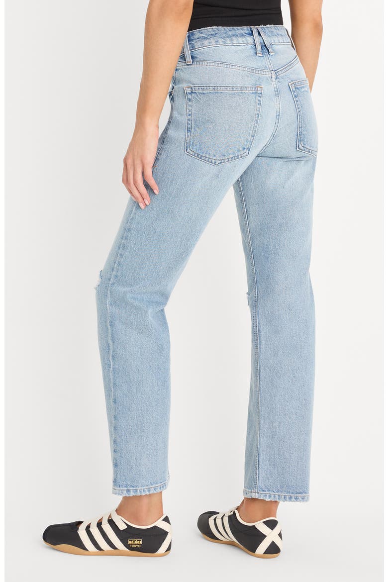 Ripped Mid Rise Ankle Straight Leg Jeans, Alternate, color, INDIGO1252