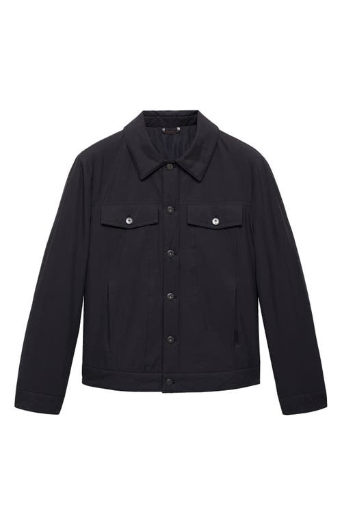 Mango Water Repellent Insulated Jacket In Dark Navy