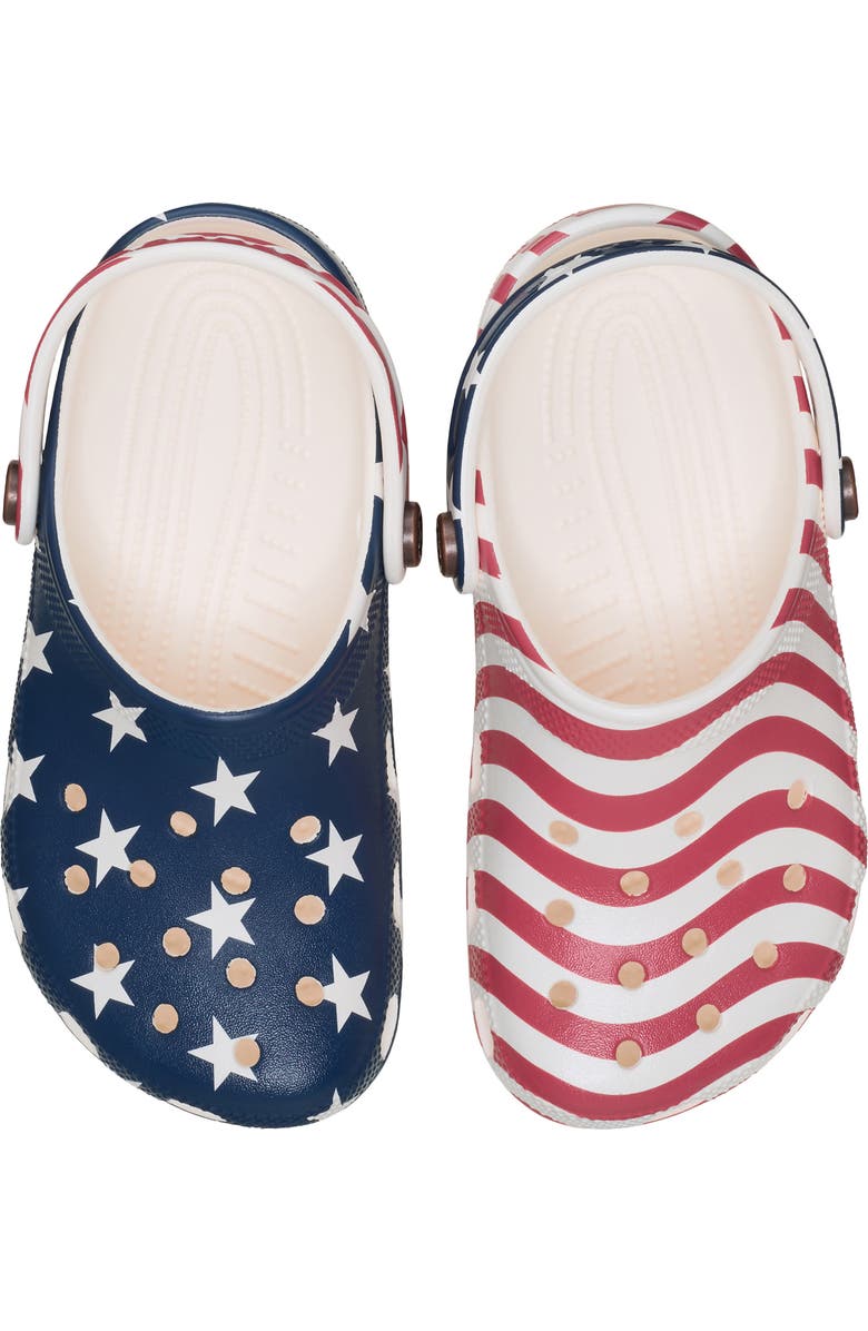 CROCS Kids' Classic American Flag Clog, Alternate, color,