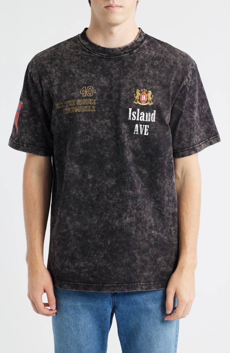 Island Avenue Marlboro Monte Carlo Cotton Graphic T-Shirt, Main, color, Black