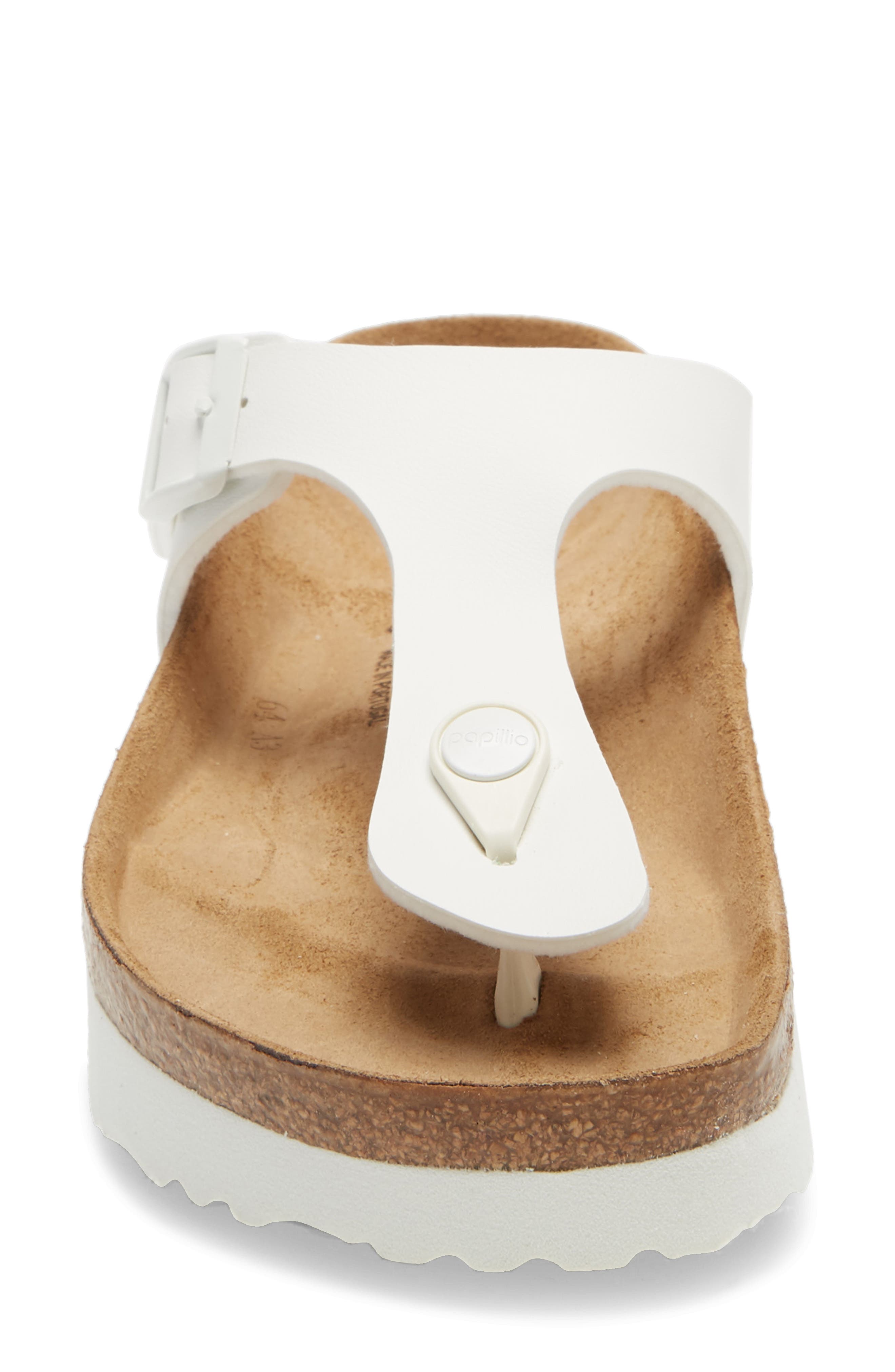 Papillio by Birkenstock Gizeh Birko-Flor Platform Flip Flop Sandal - Discontinued, Alternate, color, WHITE LEATHER
