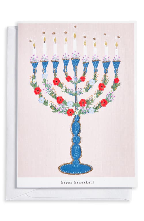 VERRIER HANDCRAFTED Happy Hanukkah Greeting Card in Blue Multi  product