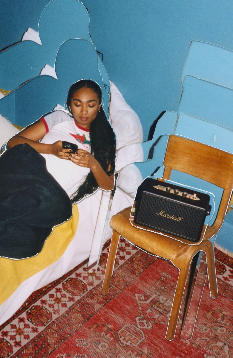 Marshall Kilburn III Portable Bluetooth<sup
®</sup
Speaker, Alternate, color, Black And Brass