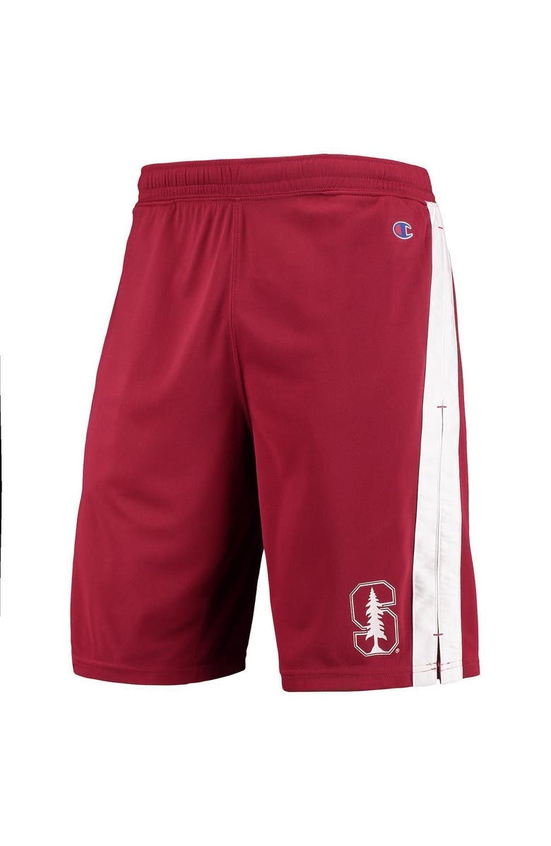 Champion Men's Champion Cardinal Stanford Cardinal Side Stripe Shorts, Alternate, color, 