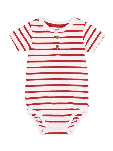 Baby Boys Short Sleeve Knit Henley Bodysuit